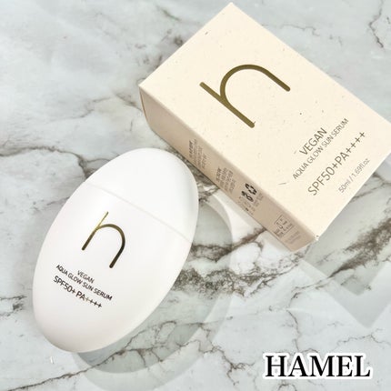 ヴィーガンアクアグロウサンセラム/HAMEL/日焼け止めローションを使ったクチコミ(1枚目)