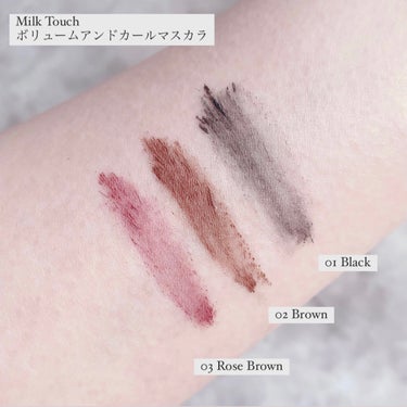 Milk Touch オールデイ ボリュームアンドカールマスカラのクチコミ「Milk Touch
オールデイ ボリュームアンドカールマスカラ
Black/Brown/Ro.....」（3枚目）