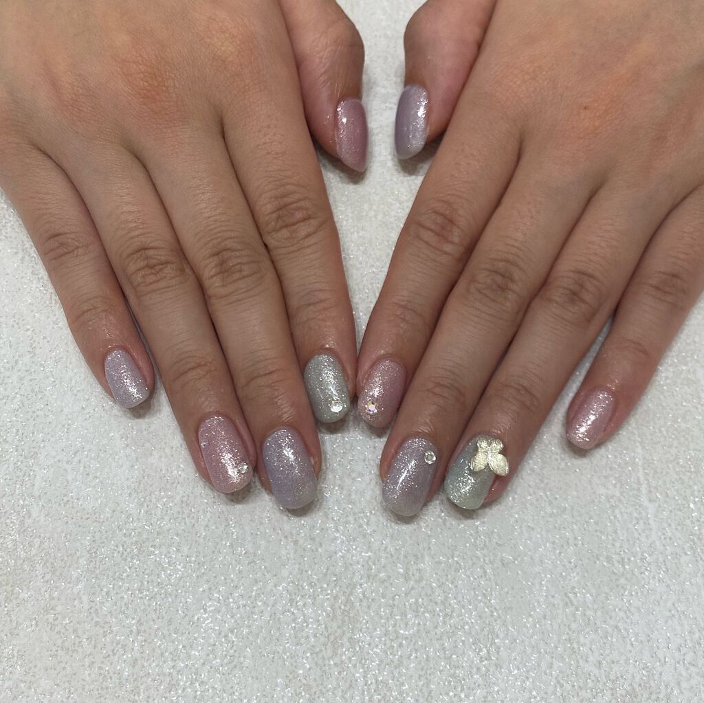 #バタフライネイル,#春ネイルのネイルデザイン