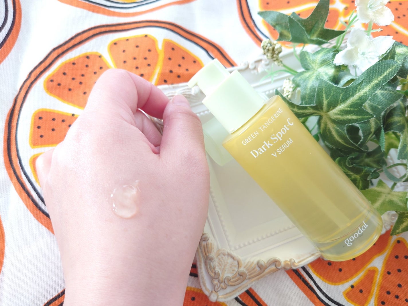 グリーンタンジェリン ビタC ダークスポットケアセラム/goodal/美容液を使ったクチコミ(6枚目)