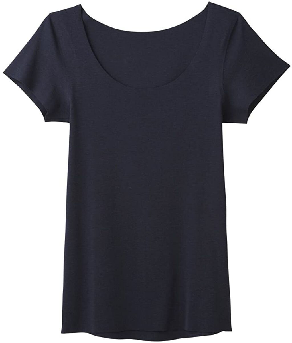 完全無縫製 ムレにくい綿混 インナー 2分袖インナー インクネービー