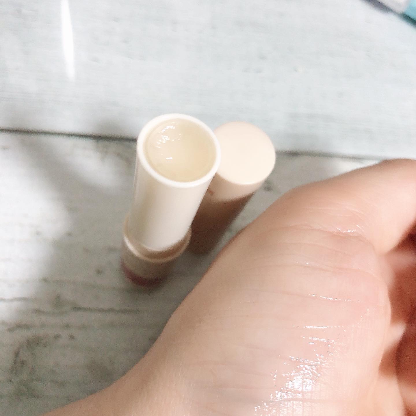 メルティクリームリップ タピオカミルクティー/メンソレータム/リップクリームを使ったクチコミ（2枚目）