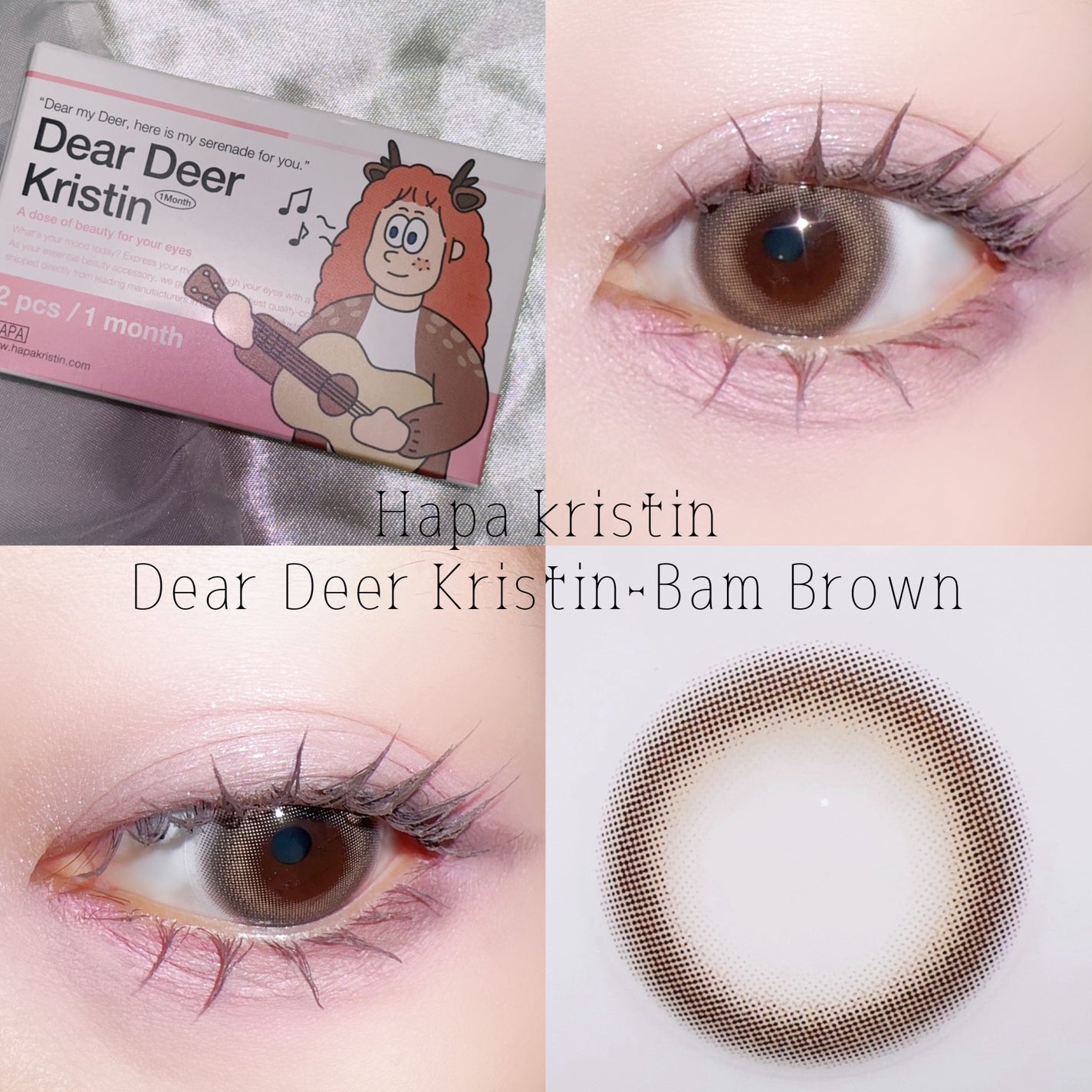 Dear Deer Kristen 1month/Hapa kristin/ワンデー(1DAY)カラコンを使ったクチコミ(1枚目)