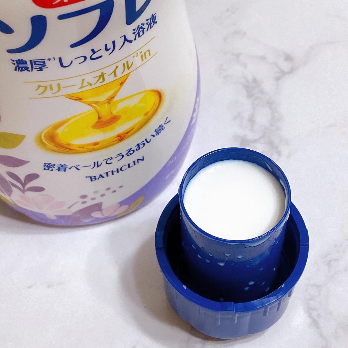 濃厚しっとり入浴液 ホワイトフローラルの香り/薬用ソフレ/保湿系入浴剤を使ったクチコミ（3枚目）