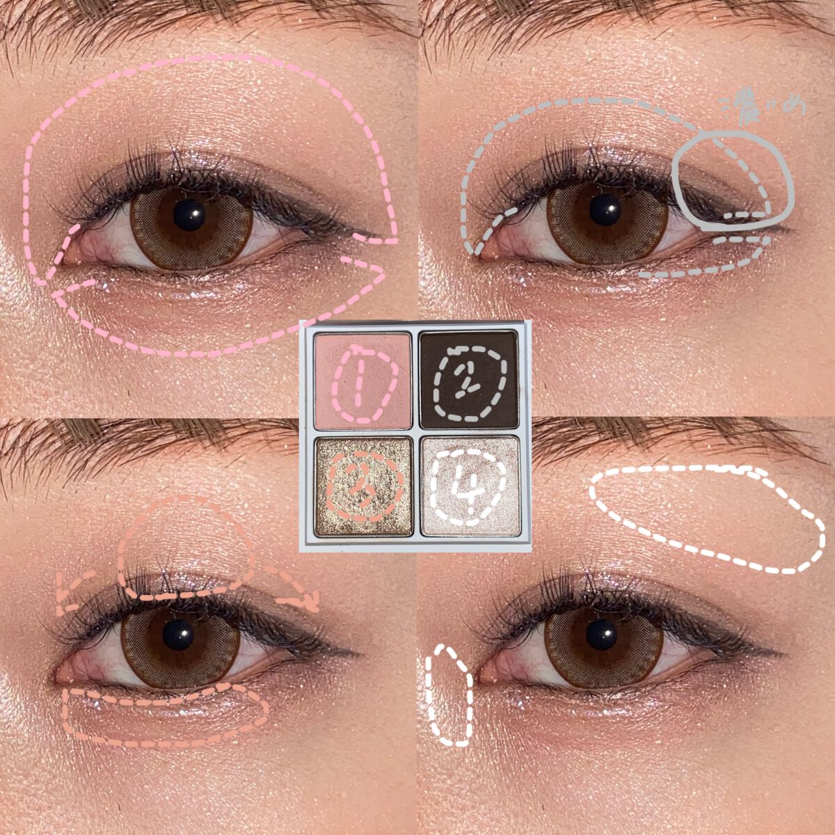 THE アイパレR/b idol/アイシャドウパレットを使ったクチコミ（3枚目）