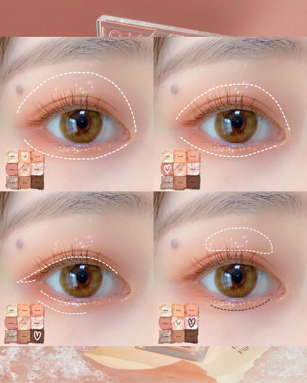 グリッターペディアアイパレット/unleashia/アイシャドウパレットを使ったクチコミ(2枚目)