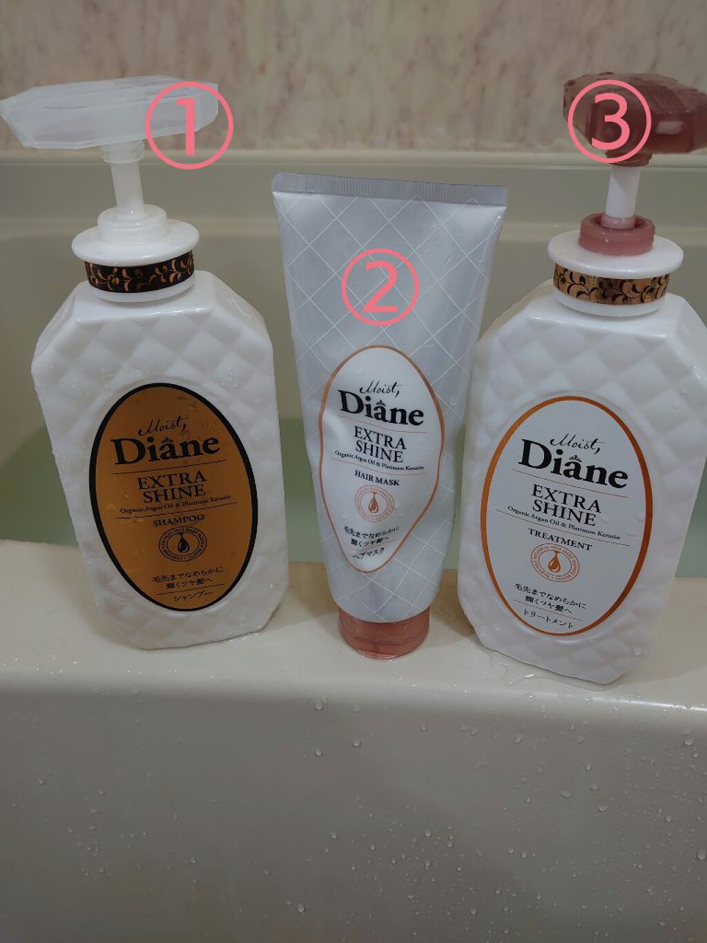 パーフェクトビューティ モイストダイアン エクストラシャイン シャンプー/トリートメント/ダイアン/市販シャンプーを使ったクチコミ（1枚目）