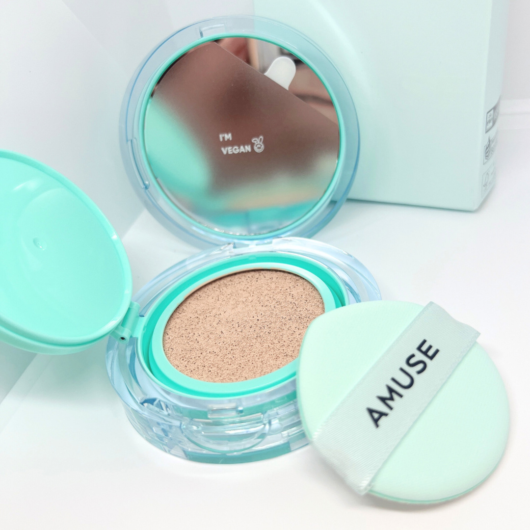 メタフィットヴィーガンクッション/AMUSE/クッションファンデーションを使ったクチコミ（3枚目）