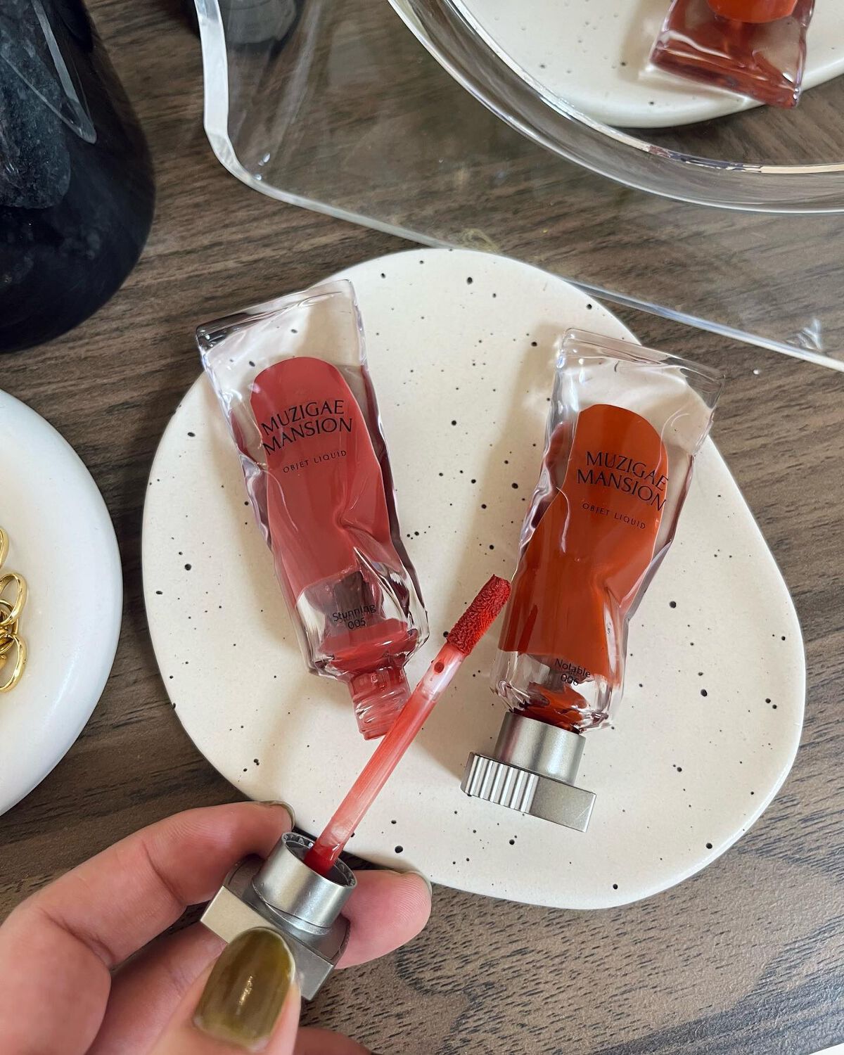 オブジェリキッド/MUZIGAE MANSION/口紅を使ったクチコミ(3枚目)
