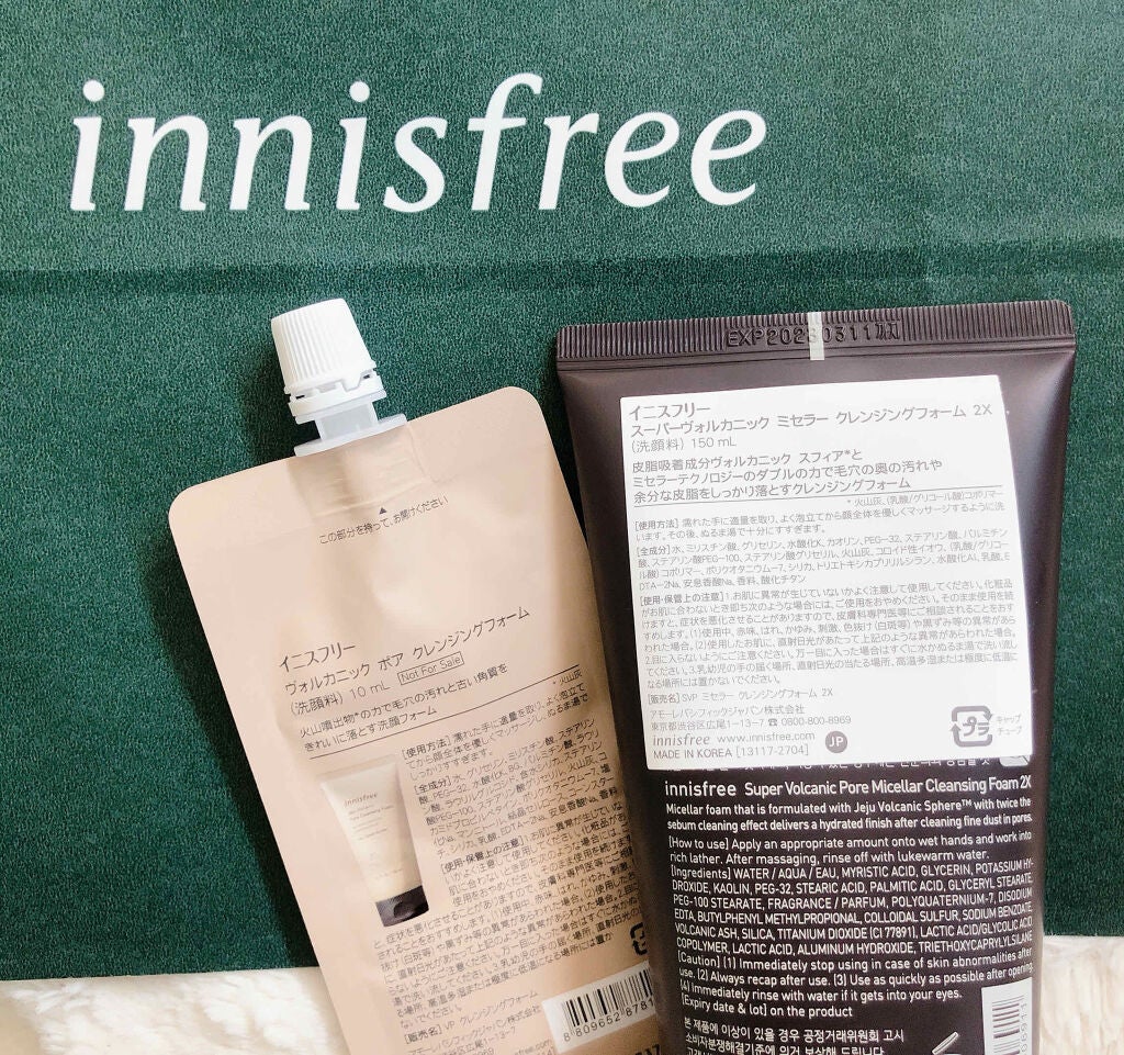 スーパーヴォルカニック ミセラー クレンジングフォーム 2X/innisfree/洗顔フォームを使ったクチコミ(2枚目)