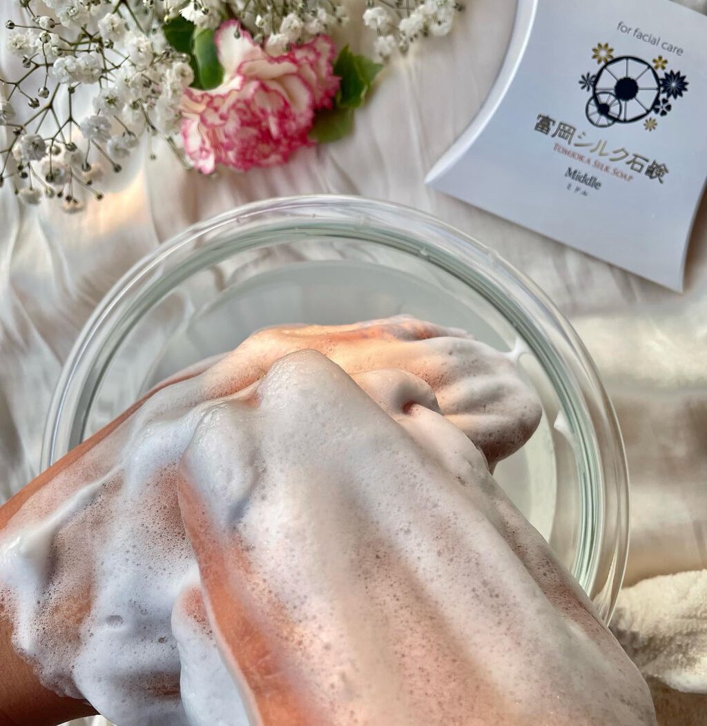 ananamargaret on LIPS 「富岡シルク石鹸のご紹介です✨赤ちゃんでも使える、優しい肌触りの..」(6枚目)