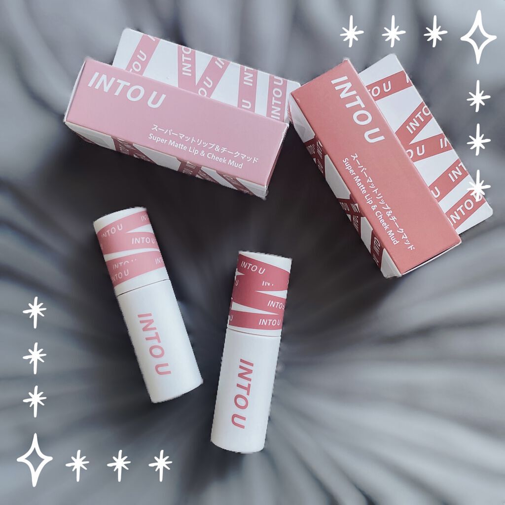 スーパーマットリップ＆チークマッド/INTO U/口紅を使ったクチコミ（1枚目）