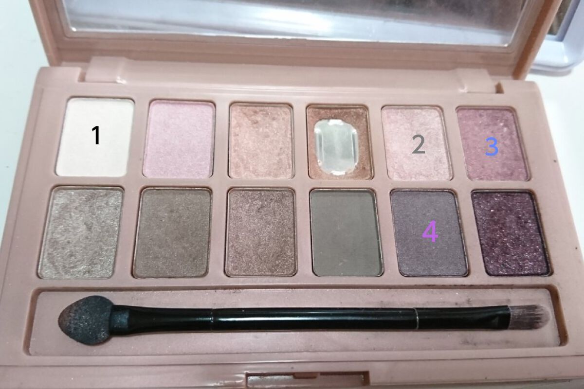 ヌードパレット ブラッシュド 01/MAYBELLINE NEW YORK/アイシャドウパレットを使ったクチコミ（1枚目）