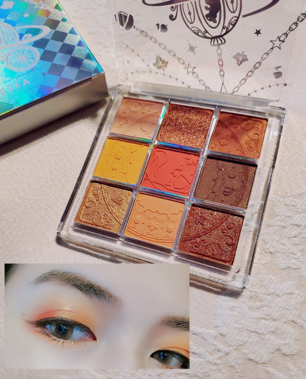 クォーツ 9色アイシャドウパレット(ドリームランドアイシャドウ) J13 ハチミツパンプキン/ZEESEA/アイシャドウパレットを使ったクチコミ（2枚目）
