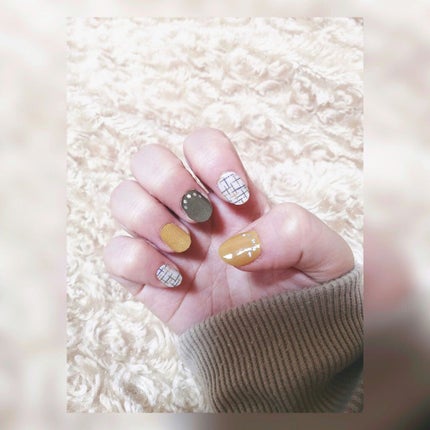 貼るジェルネイル/セリア/ネイルシールを使ったクチコミ(1枚目)