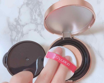 BBクッションファンデーション ピンクベージュ/Joy.coco(ジョイココ)/クッションファンデーションを使ったクチコミ(2枚目)