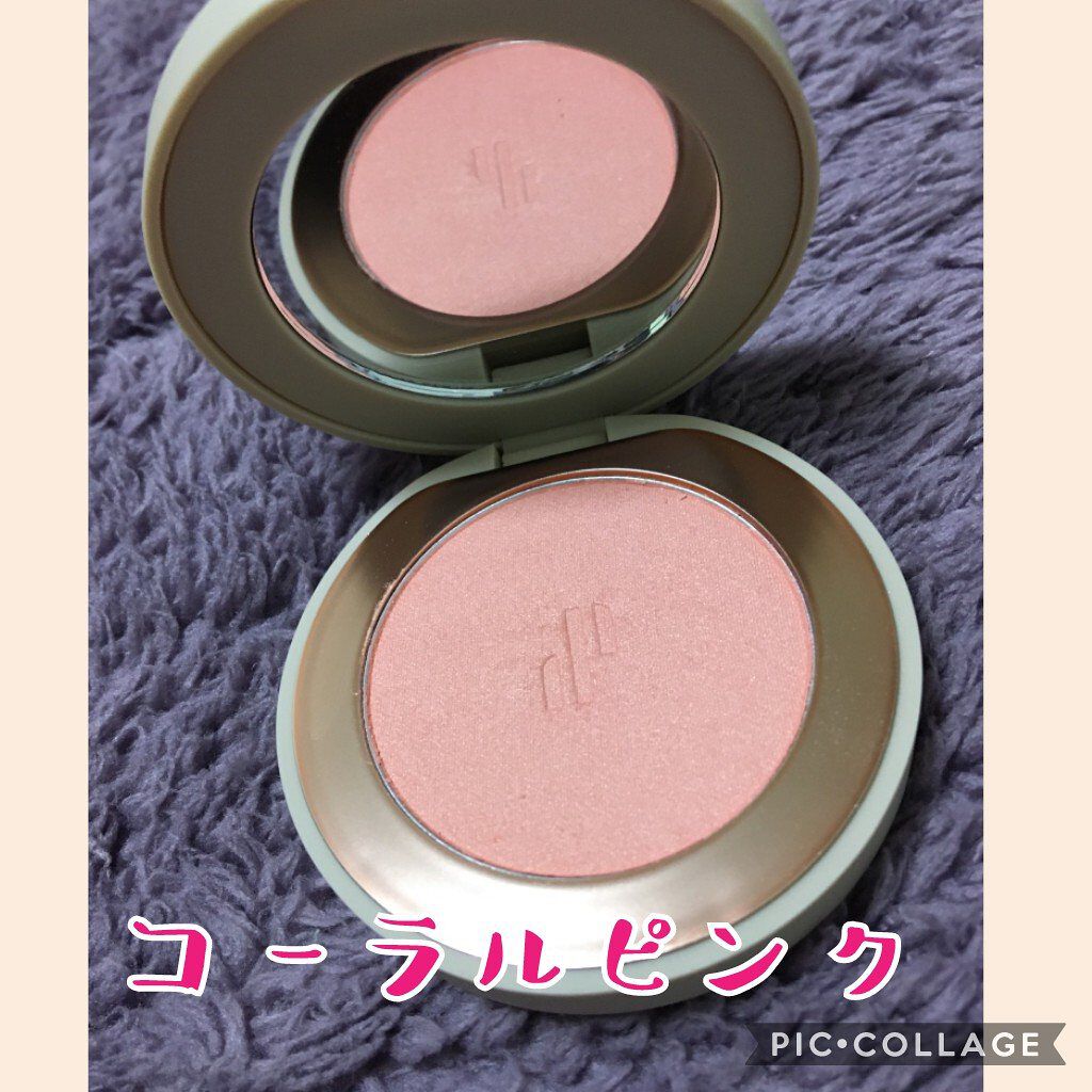 ドットオンムード グロウブラッシュ 02 Coral Breeze/Heart Percent/パウダーチークを使ったクチコミ（1枚目）