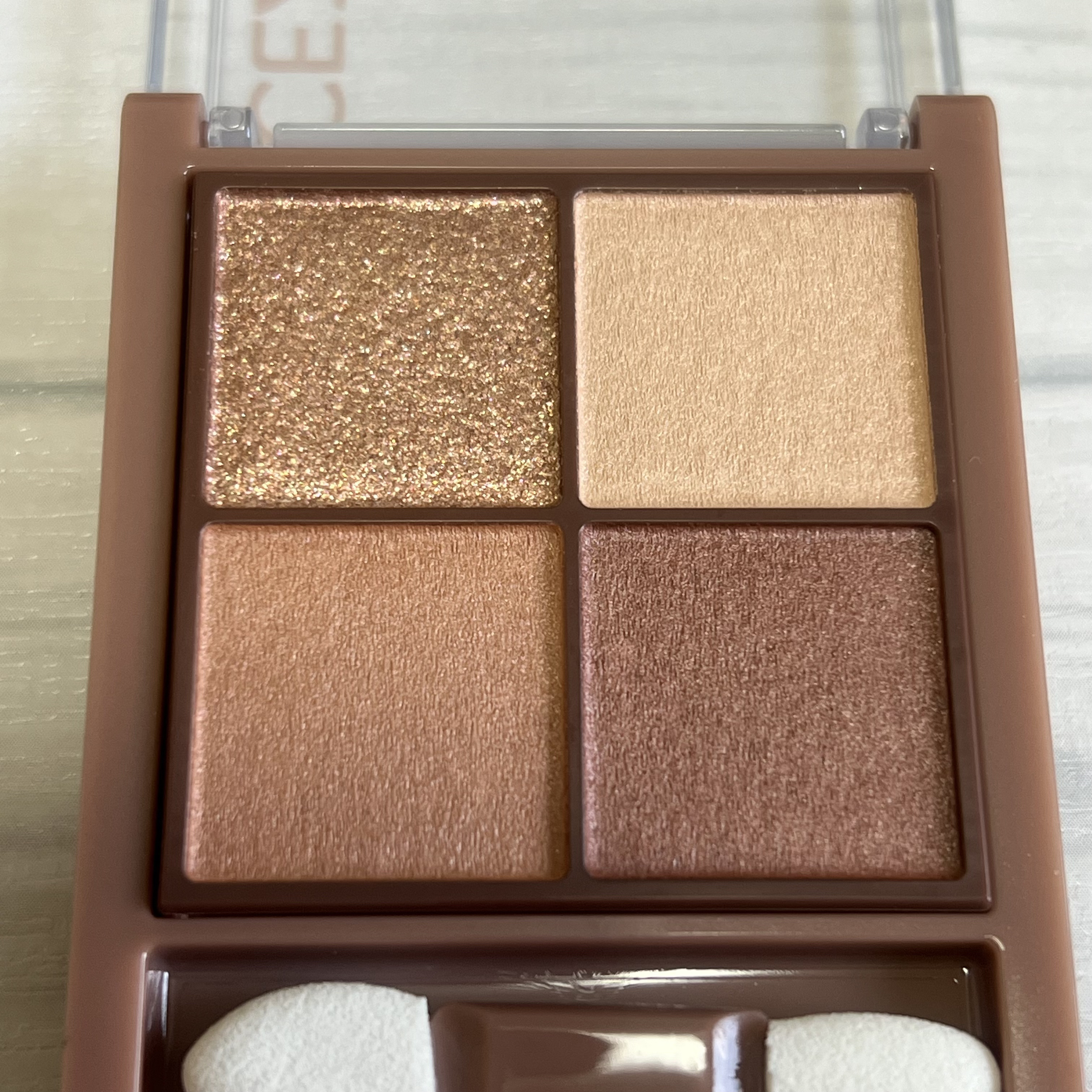 ビタートーンアイシャドウ 01 オレンジガナッシュ/CEZANNE/パウダーアイシャドウを使ったクチコミ（3枚目）