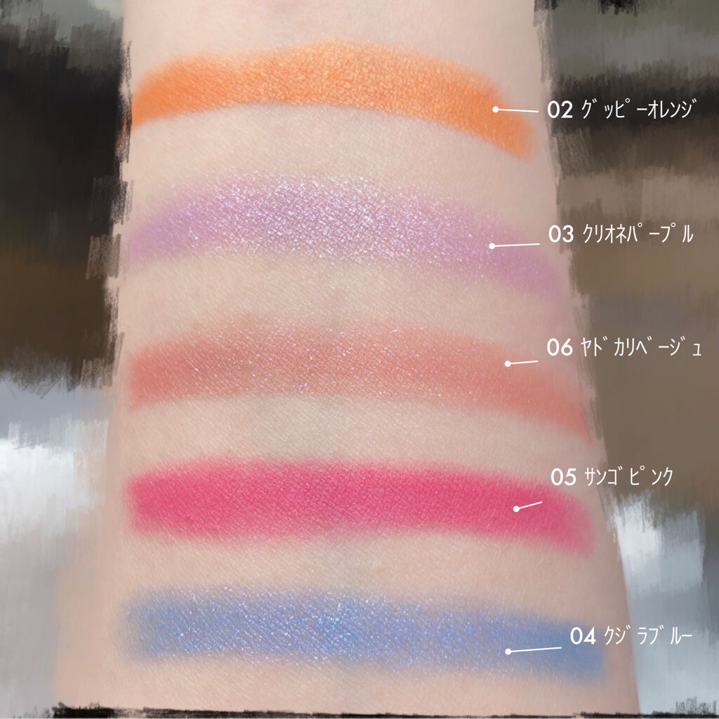 アクアシャインミニシャドウ 02 グッピーオレンジ/コフレドール/スティックアイシャドウを使ったクチコミ（3枚目）