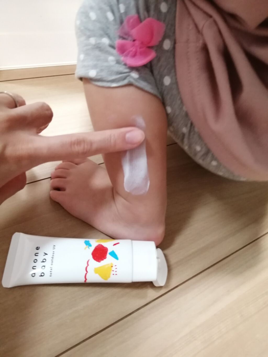 トータルアウトドアUV/anone baby/日焼け止めミルクを使ったクチコミ(2枚目)