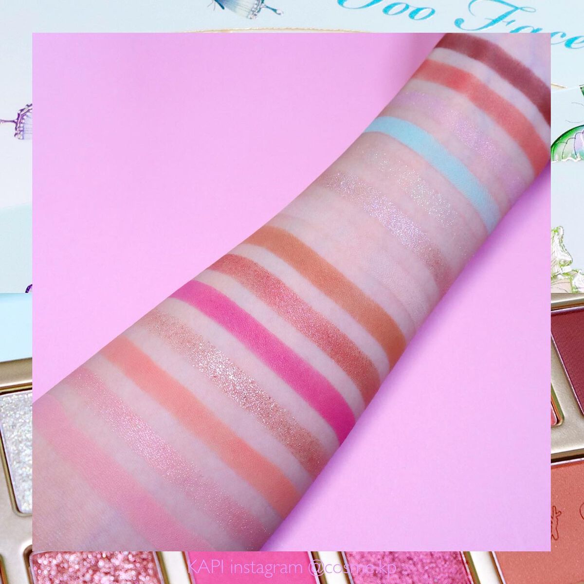 KAPI on LIPS 「ブルベ配色で透明感夏メイク🦋💗✨✨TooFacedトゥーフェム..」(3枚目)