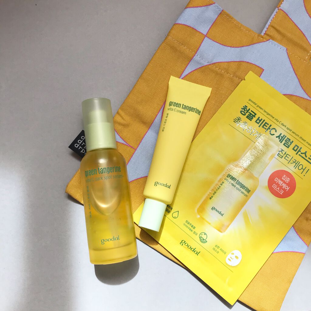 グーダルVクリーム(goodal GREEN TANGERINE V CREAM SET)/goodal/フェイスクリームを使ったクチコミ（1枚目）