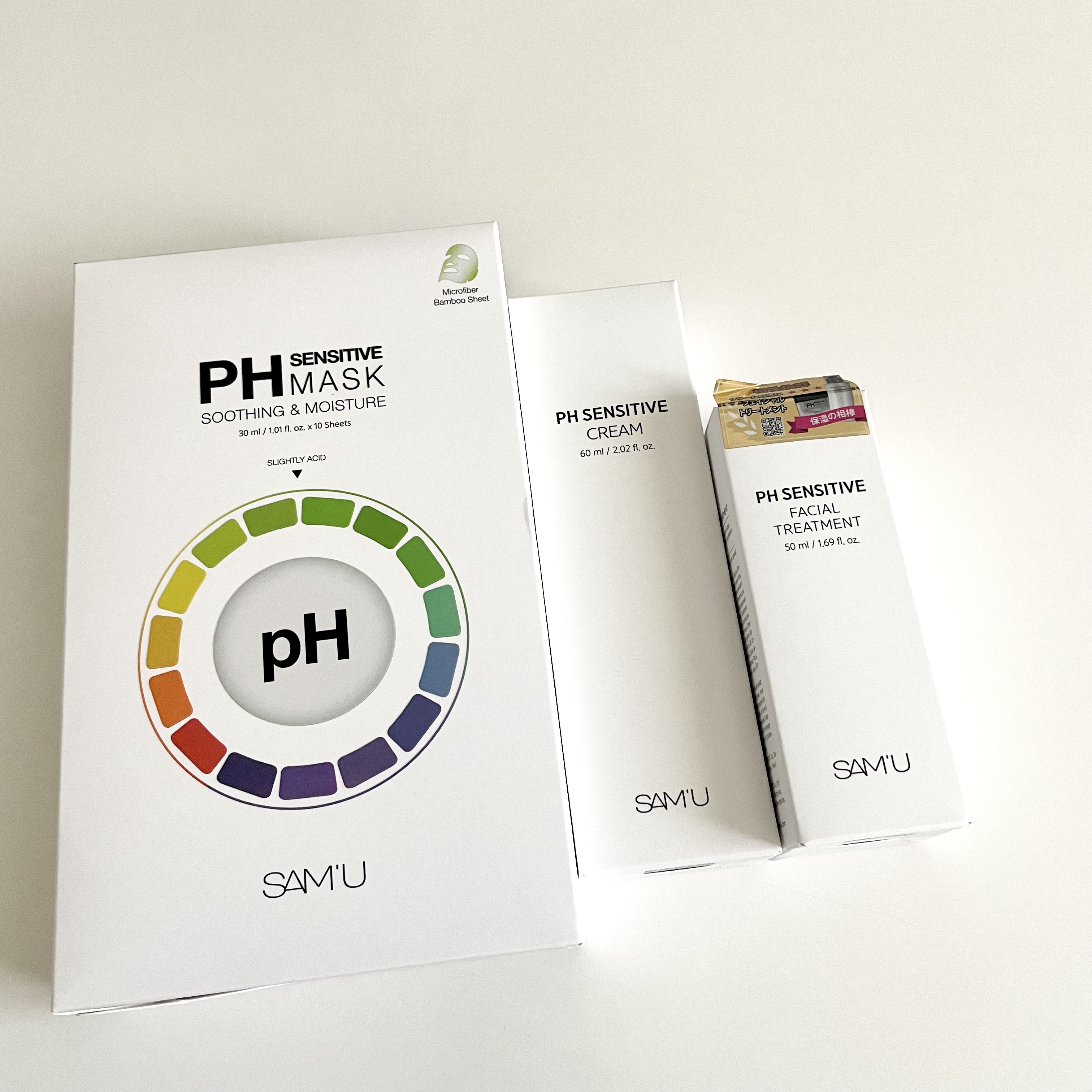 田中みなみさんも使用してると話題になったSAM'U
肌バリアをサポートして乾燥などで乱れた肌を
サポート。
理想的なpHバランスケアにアプローチしてくれる

クリームの次に使うPHセンシティブフェイシャルトリートメントが新しい発想