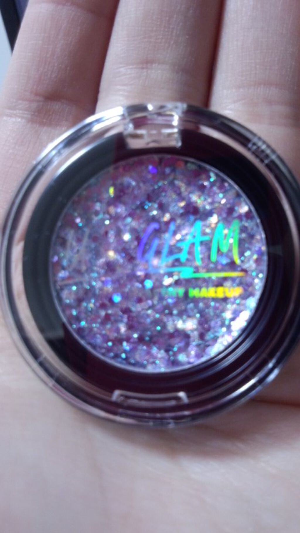 URGLAM　GLITTER GEM シルバー/U R GLAM/ジェル・クリームチークを使ったクチコミ（2枚目）