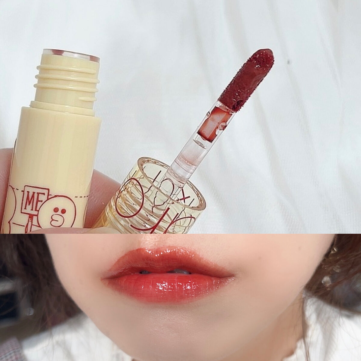 ジューシーラスティングティント/rom&nd/リップティントを使ったクチコミ（3枚目）