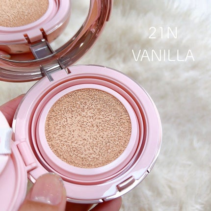 ハイパーカバーフィットクッション ピンク(桜エディション)/APRILSKIN/クッションファンデーションを使ったクチコミ(2枚目)