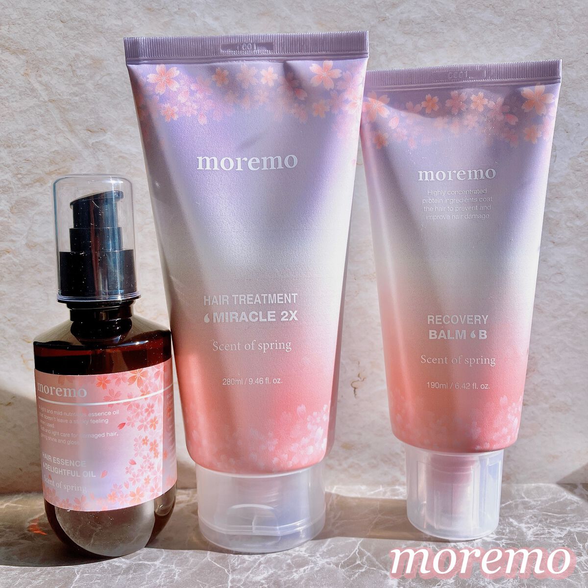 きりん on LIPS 「𝐦𝐨𝐫𝐞𝐦𝐨期間販売予定の桜エディション製品3種𓇢🌸桜の香りと..」(1枚目)