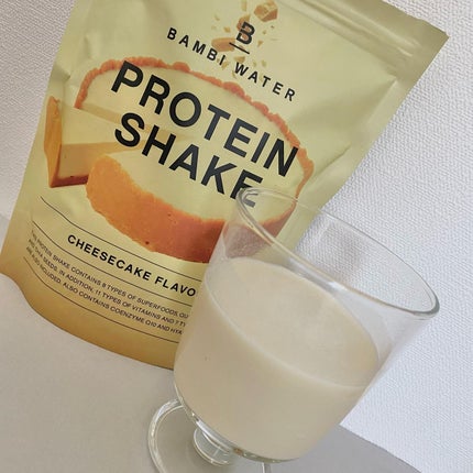BAMBI WATER プロテインシェイク チーズケーキのクチコミ「.
@bambiwater_official さまからご提供
\朝バンビプロテイン/
バンビ.....」(2枚目)