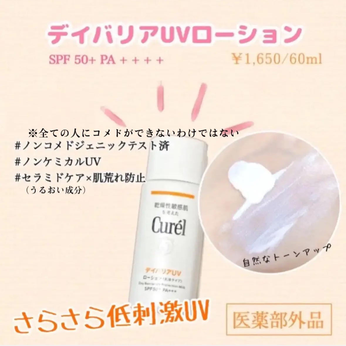 UVカット デイバリアUVローション/キュレル/日焼け止め・UVケアを使ったクチコミ（1枚目）