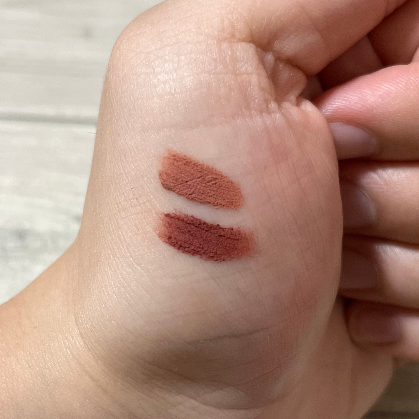 スーパーマットリップ&チークマッド/INTO U/口紅を使ったクチコミ(3枚目)