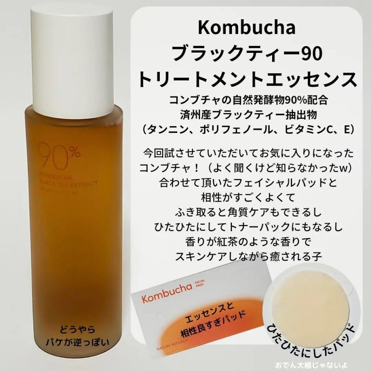 Kombuchaブラックティー90トリートメントエッセンス/ネイチャーリパブリック/化粧水を使ったクチコミ(2枚目)