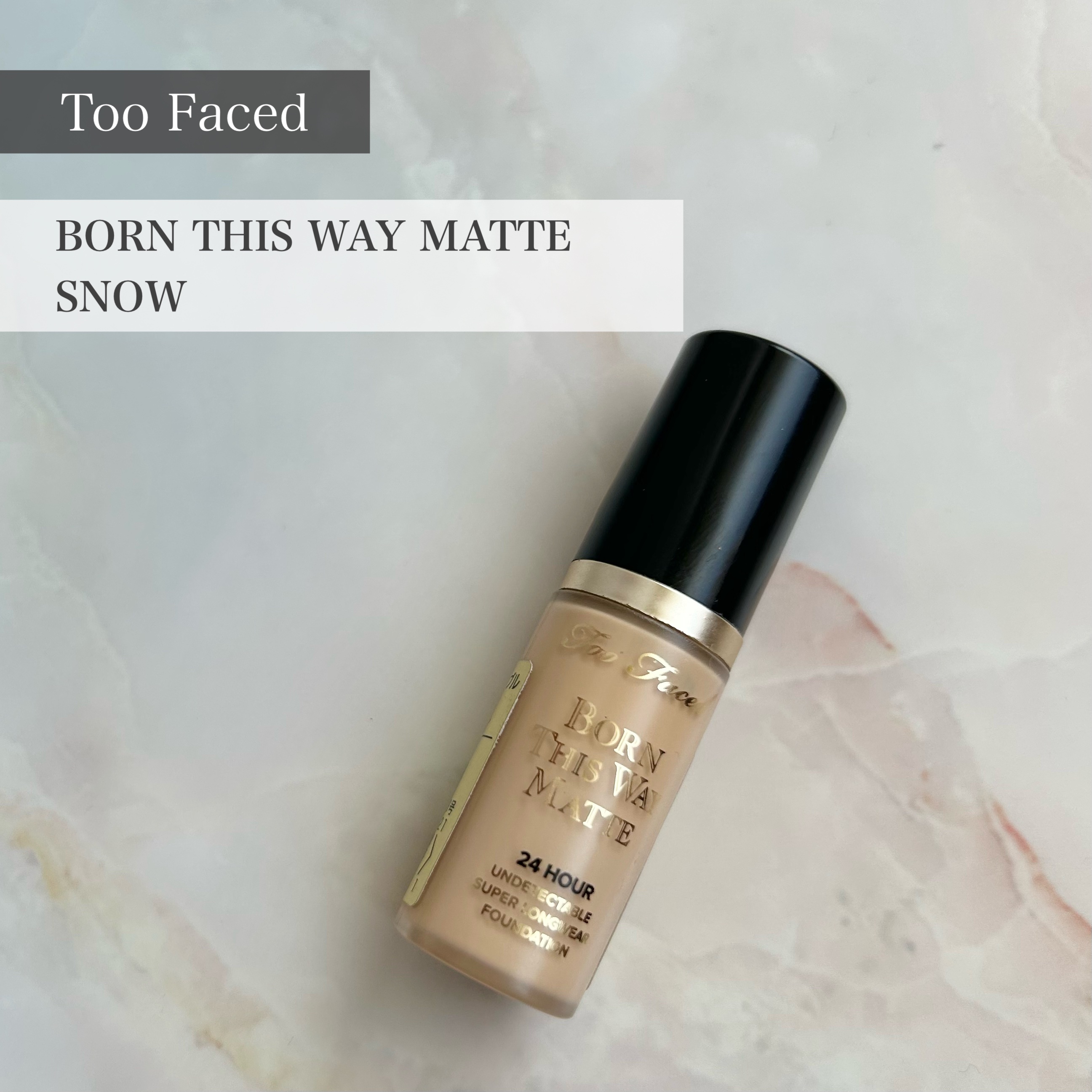 ボーン ディス ウェイ アンディテクタブル 24H マット ファンデーション スノー/Too Faced/リキッドファンデーションを使ったクチコミ（1枚目）