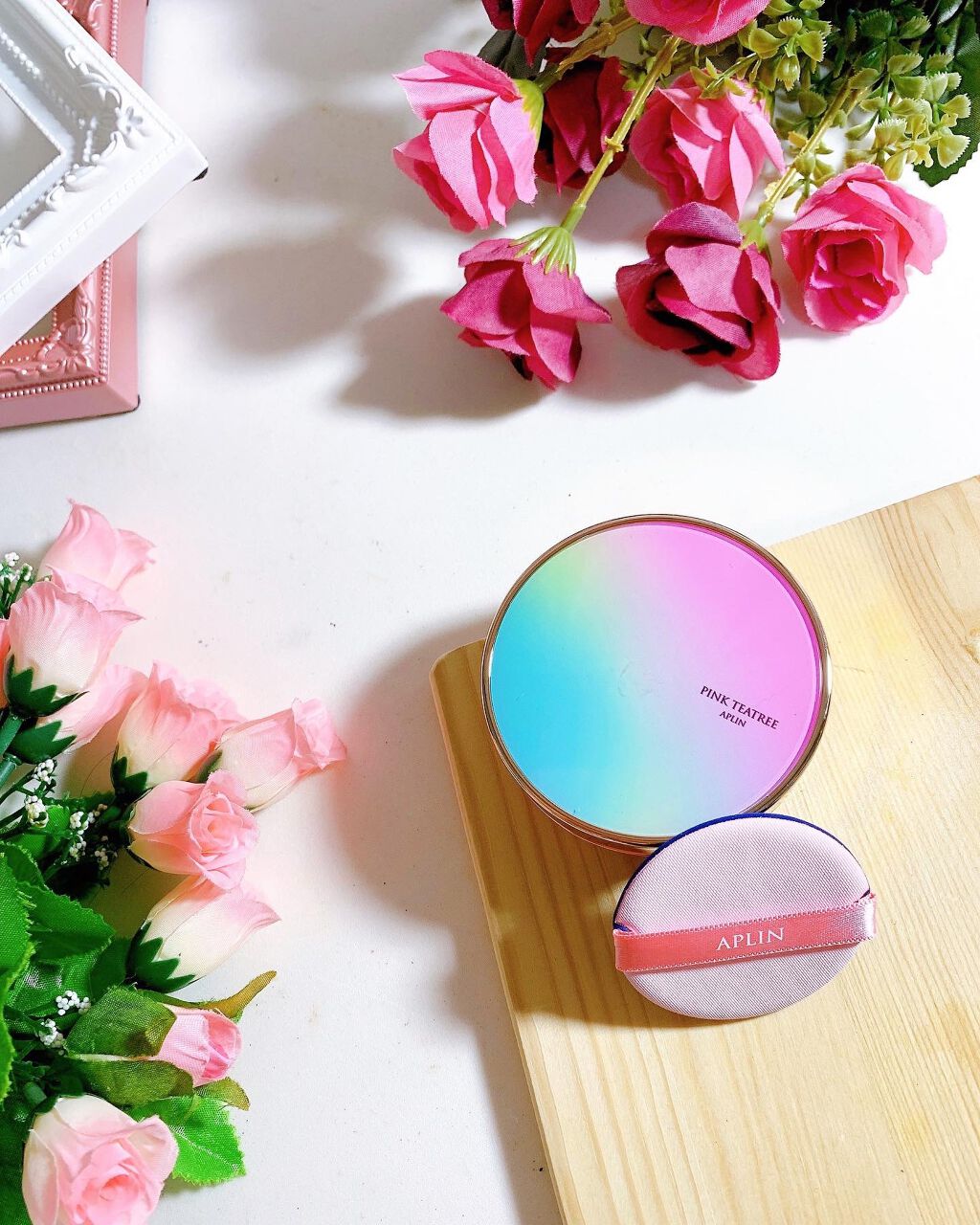 ピンクティーツリーカバークッション/APLIN/クッションファンデーションを使ったクチコミ(5枚目)