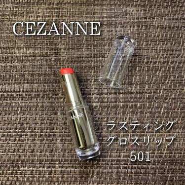 ラスティンググロスリップ/CEZANNE/口紅を使ったクチコミ（1枚目）