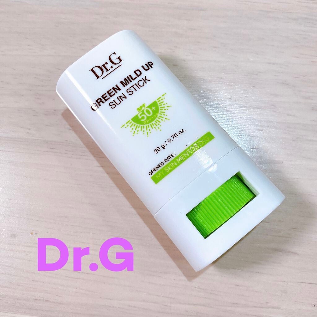 グリーンマイルドサンスティック SPF50+ PA++++/Dr.G/日焼け止めスティックを使ったクチコミ(1枚目)