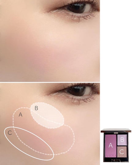 シークレットシェイプパレット EX03 Frozen Flower/LUNASOL/パウダーチークの画像