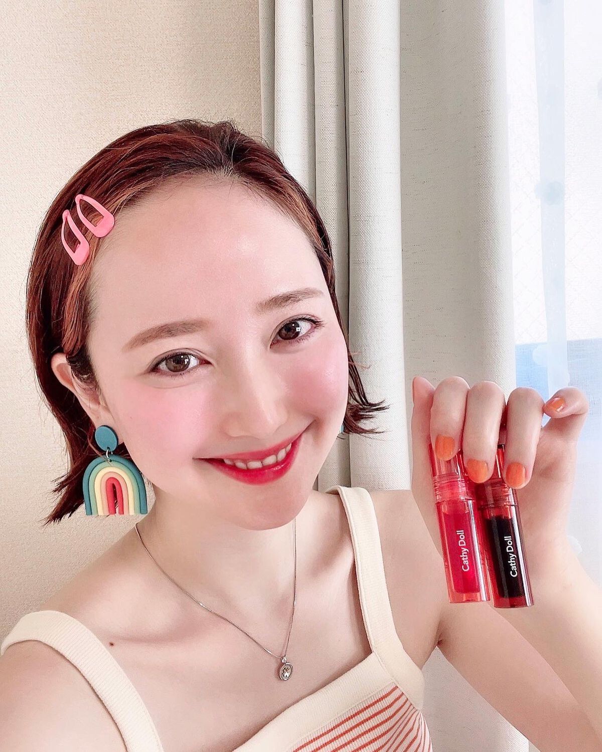 Vit C ウォーターティント 07 Almond/CathyDoll/リップティントを使ったクチコミ（1枚目）