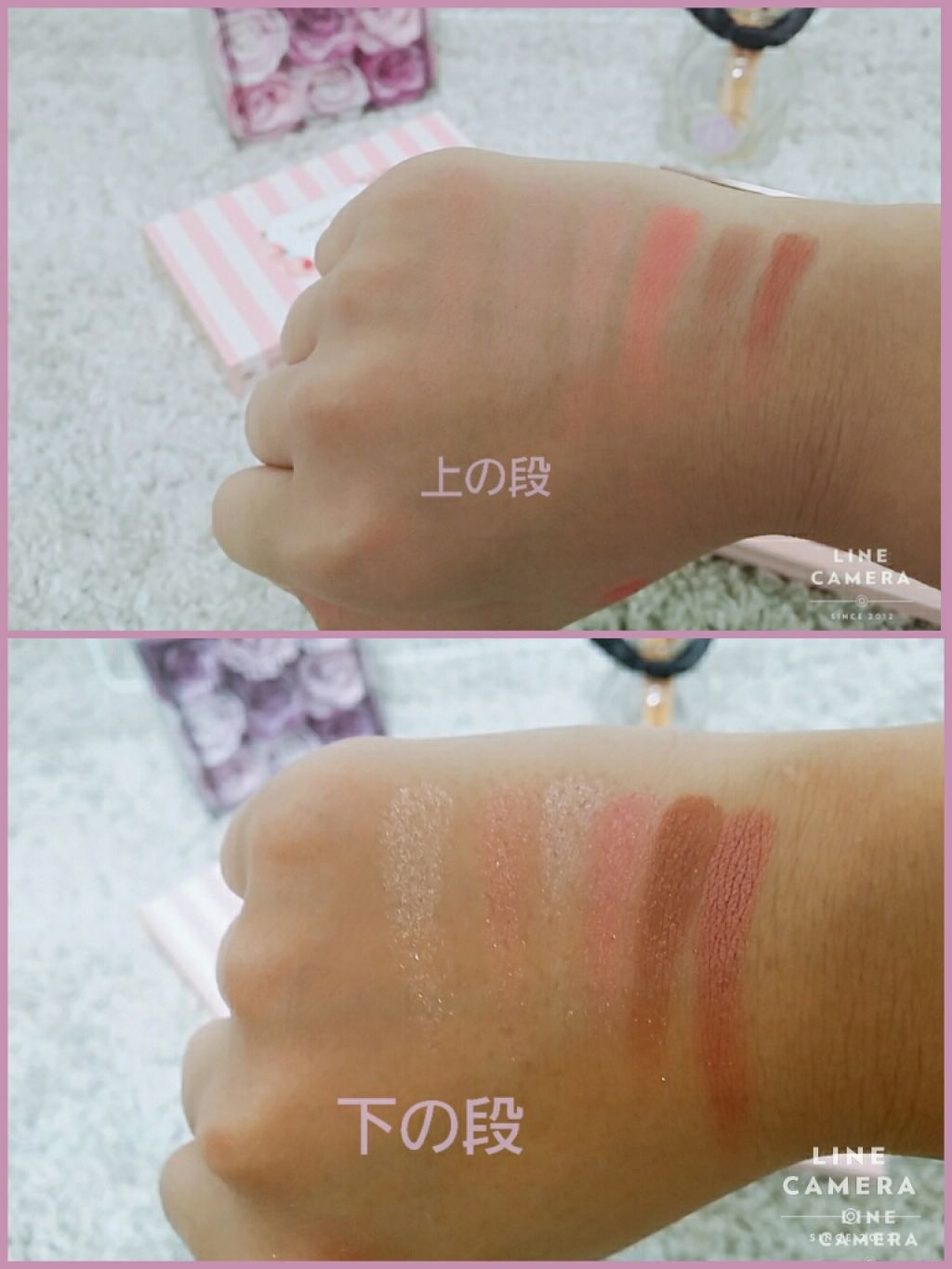 バレンタインボックス3ローズモーメント/VAVI MELLO/アイシャドウパレットを使ったクチコミ（3枚目）