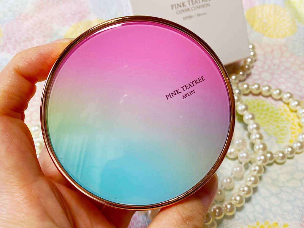 ピンクティーツリーカバークッション/APLIN/クッションファンデーションを使ったクチコミ（2枚目）