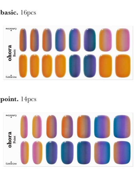 セミキュアジェルネイル(ハンド)/ohora/ネイルシールを使ったクチコミ(3枚目)