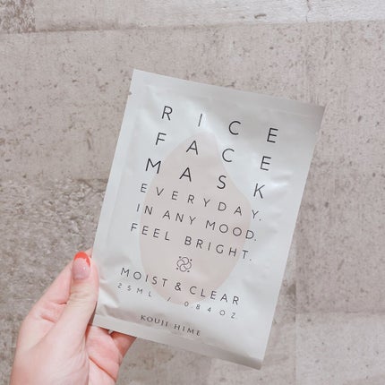 RICE FACE MASKライスバリアフェイスマスク MOISTCLEAR/KOUJIHIME/シートマスク・パックを使ったクチコミ(4枚目)