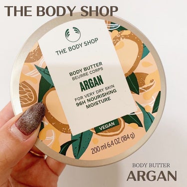 THE BODY SHOP ボディバター アルガンのクチコミ「THE BODY SHOP
ボディバター アルガン
⁡
95%自然由来成分配合。
⁡
こっくり.....」（1枚目）