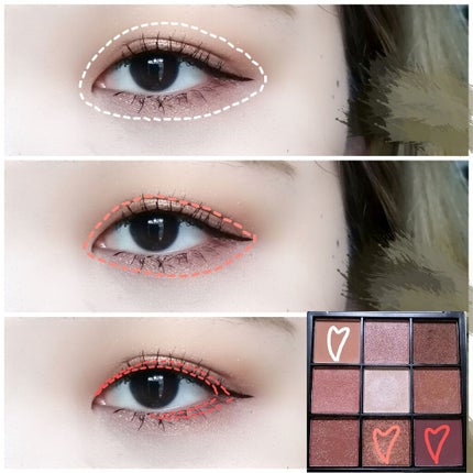 UR GLAM BLOOMING EYE COLOR PALETTE/U R GLAM/アイシャドウパレットを使ったクチコミ(2枚目)