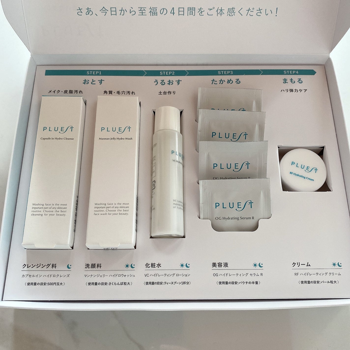 集中トライアル 5点セット/PLUEST/スキンケアキットを使ったクチコミ(3枚目)