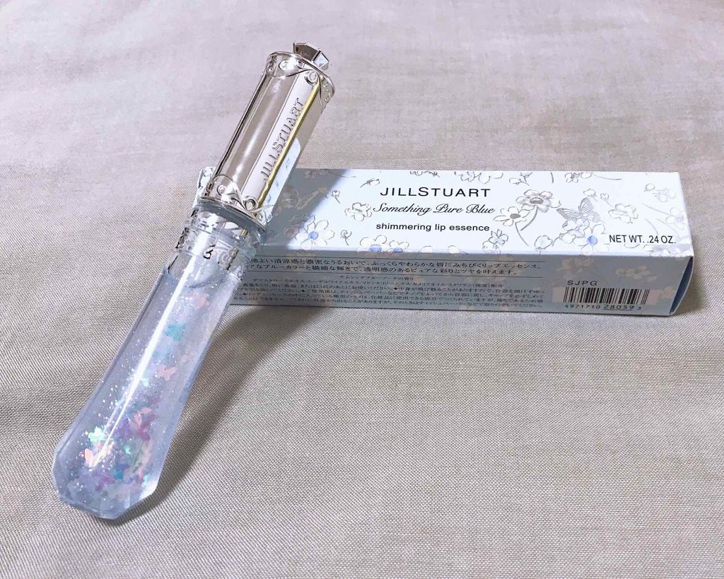 サムシングピュアブルー シマリング リップエッセンス/JILL STUART/リップケアを使ったクチコミ(1枚目)