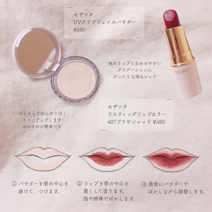 ラスティング リップカラーN/CEZANNE/口紅を使ったクチコミ(2枚目)